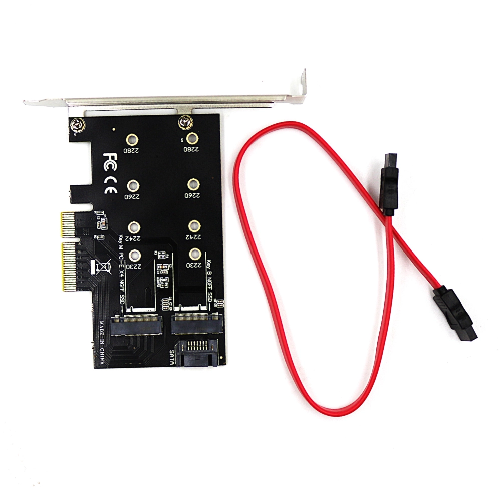 Bungees PCIe x4 To 2 M.2 NVMe SSD Slot Add On Card view 2